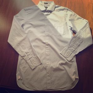 J.Crew Ludlow Shirt White Blue Stripe 120’s 2 Ply